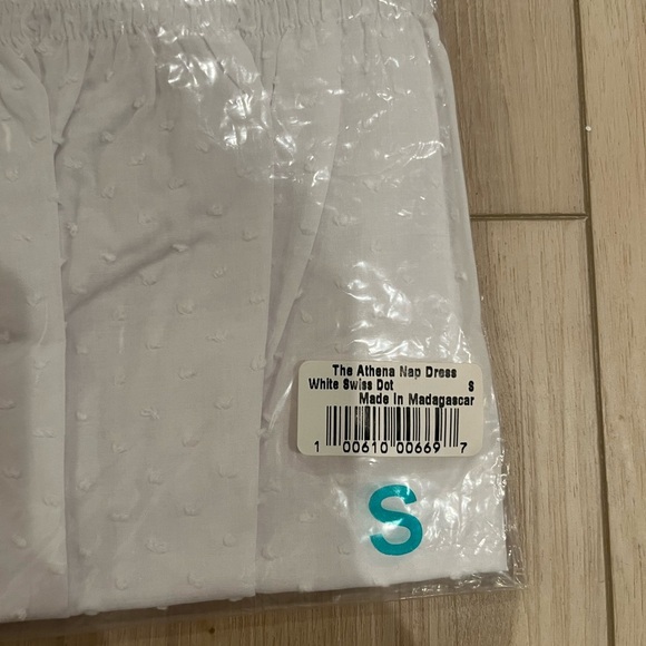 NWT Hill House Athena Nap Mini Graduation Bridal Dress Sheer White Swiss Dot S - Picture 4 of 5